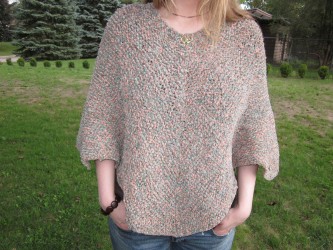 Now that's better (no more invisible arms)! This chenille poncho is a reminder to me of what can happen when you don't give up too soon.