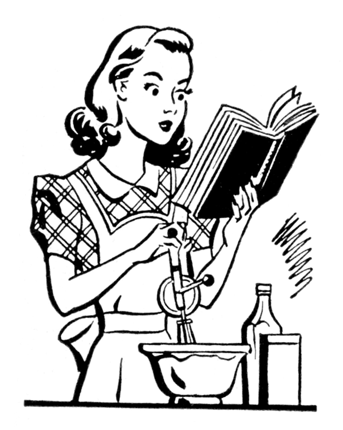 vintage housewife clipart - photo #10