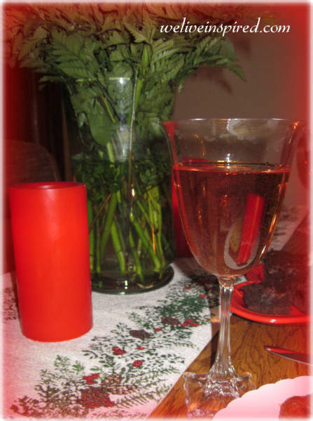 rose wine in a goblet